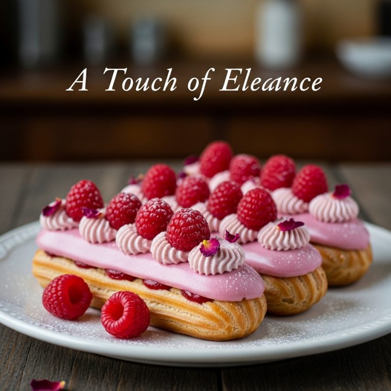 A Touch of Elegance – Raspberry Rose Éclairs